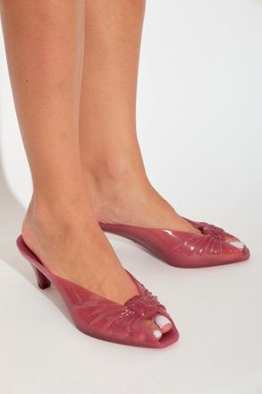 Chlo&eacute; Heeled Mules Jelly, Womens, Red