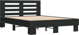 vidaXL Vidaxl - Estructura de cama madera de ingeniería y metal negro 140x200cm