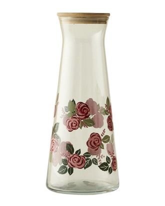 Bella Maison Rose Glass Carafe With Wooden Lid