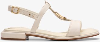 Clarks Ariany Sling Crème Leren Sandalen