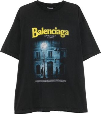 Balenciaga Black Graphic Logo T-Shirt