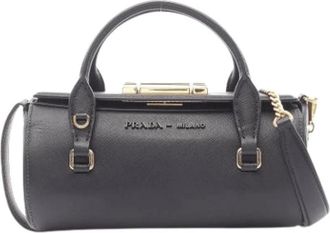 Prada Pre-owned Vintage leren handtas - Dames - Vintage Handtas - Zwart - ONE Size - Leer - Vintage