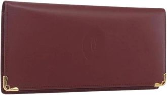 Cartier Pre-owned Wallets, female, Red, Size: ONE SIZE Pre-owned Vintage Leather Wallet