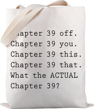 Generic Bookish Bookworm Reader Gift Funny Chapter 39 Tote Bag Book Lover Gift (Chapter 39 TOTE)