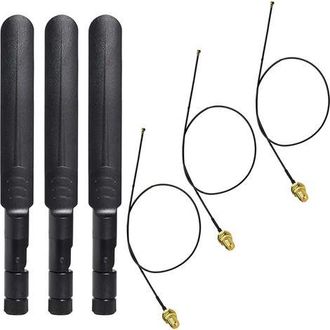 OEM Antenne Wifi Dual Band 2.4g/5g/5.8g Rp-sma Da 16 Cm, 8 Dbi, Per Scheda Wifi/router Di Rete Wireless + 3 Cavi Pigtail Da U.fl A Rp Sma Femmina Da 25 Cm