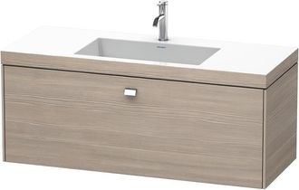 Duravit Lavamanos Duravit Brioso C-bonded Con Base Mural 120,0x48,0 Cm, 1 Caj&oacute;n, Sin Rebosadero, Con Banco Para Grifos, 1 Agujero Para Grifos, Color (frente/c