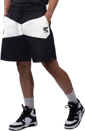 Starter Mens Starter x NHL Black Ice Black/White New York Rangers Linechange Shorts at Nordstrom, Size Medium