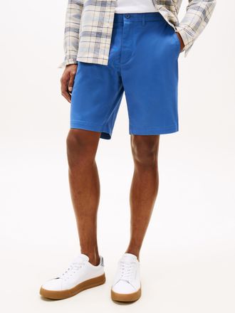 Tommy Hilfiger Bermudas TOMMY HILFIGER BROOKLYN SHORT 1985, Herren, Gr. 30, N-Gr, blau (angora blau), Web, Obermaterial: 97% Baumwolle, 3% Elasthan, Hosen Bermudas