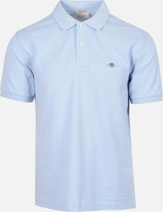 GANT Mens GANT REG SHIELD SS PIQUE POLO SHIRT FRESH BLUE - Size: 38