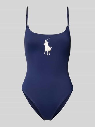 Polo Ralph Lauren Badeanzug mit Logo-Stitching in Dunkelblau, Gr&ouml;&szlig;e XL