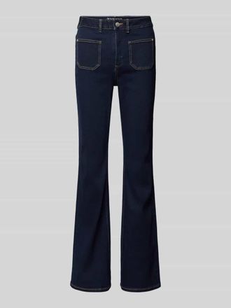 Tom Tailor Denim Flared Fit Jeans aus Baumwoll-Mix in Dunkelblau, Gr&ouml;&szlig;e 26/32