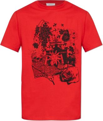 Alexander McQueen Hombre, Camisetas, Rojo, Talla: 2XL