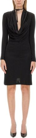 Helmut Lang Slim-Fit Black Jersey Dress
