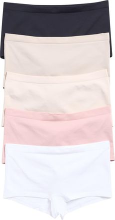 Yogalicious Soft Smoothing Seamless 5-Pack Assorted Boyshorts in Crystal Gray/Shadow Rock at Nordstrom Rack, Size X-Large