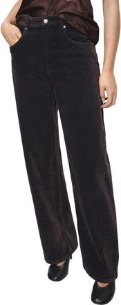 Mango Balloon Velvet Jeans in Chocolate at Nordstrom, Size 10