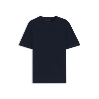 BOSS Cotton T-shirt with two-tone piqu&eacute; structure
