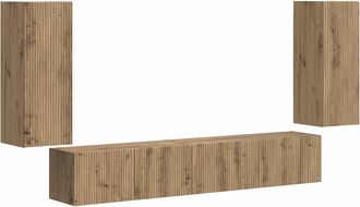vidaXL Conjunto De Mueble De Tv 4 Uds. Roble Artisan Vidaxl