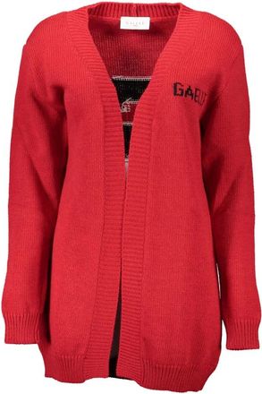 Ga&euml;lle Paris Red Long Sleeve Embroidered Cardigan