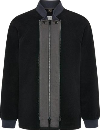 Maison Margiela Black Boxy Raglan Sleeve Bomber Jacket