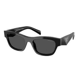 Prada Dark Grey Rectangular Ladies Sunglasses PR B09S 16K08Z 52