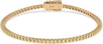 VEYNOU Bracciale tennis in oro giallo 18 carati riciclato con diamanti