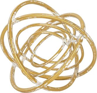 Foreside Home And Garden Multiple Ring Decorative Orb Brass Metal in Gold at Nordstrom