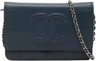 Chanel Pre-owned Wallet on Chain - - Pre-owned - Donna - Blu - ONE SIZE