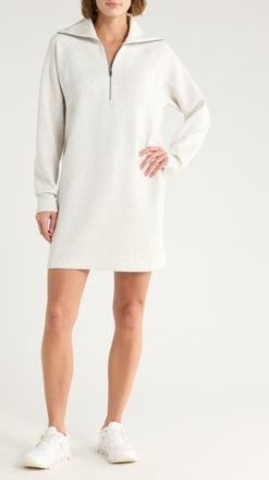 Spanx Heathered Half Zip Long Sleeve Dress in Vivid Heather at Nordstrom Rack, Size Large