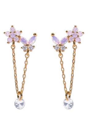 Girls Crew Butterfly Whispers Drop Earrings in Gold at Nordstrom