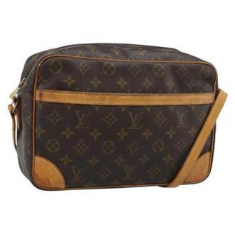 Louis Vuitton Pre-owned Vintage Monogram Canvas Shoulder Bag - Dames - Pre-owned - Bruin - Maat: ONE Size Leer