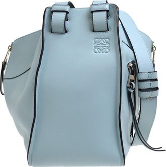 Loewe Hammock Leather Blue Leather Handbag (Pre-Owned)