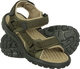 Mountain Warehouse Crete Mens Sandals - Durable Summer Shoes, Sturdy Grip, Cushioned Footbed, Neoprene Lined, Hook & Loop Straps Beach Shoes - for Spring Travel, Walking