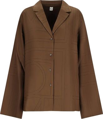 Toteme Top con monogramma - Marrone