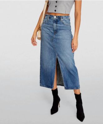 Frame Denim Midaxi Skirt In Del Amo