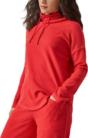 Lilla P Rounded Hem Mock Neck
