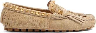 Valentino Garavani Mocassini Plaster Caster con frange - Toni neutri