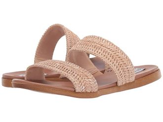 Steve Madden Dual Flat Sandal Womens Sandals Natural Raffia : 6.5 M, Synthetic