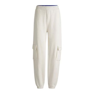 HUGO BOSS Dames, Broeken, Beige, Maat: XS Katoen