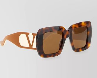 Valentino Garavani oversized rectangular tortoiseshell sunglasses