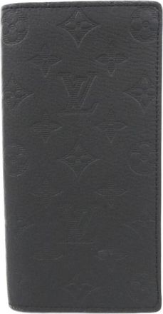 Louis Vuitton Taurillon Black Leather Long Wallet (Bi-Fold) (Pre-Owned)
