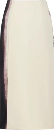 Dior Printed Silk Skirt - White