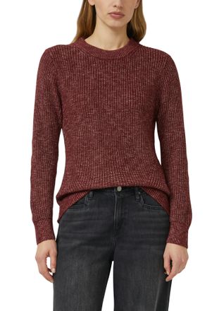 s.Oliver Strickpullover S.OLIVER, Damen, Gr. 42, schwarz merlot, Strick, Obermaterial: 59% Baumwolle, 37% Polyacryl, 4% Wolle, meliert, unifarben, normal h&uuml;ftb