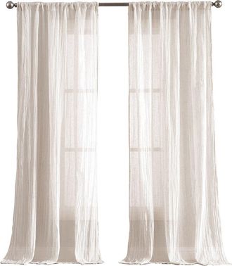French Connection Charter Crushed Set of 2 Curtain Panels in Off-White at Nordstrom Rack, Size 50X108
