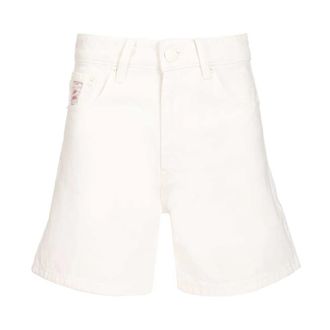Ami Heritage Cotton Shorts - Dames - Denim shorts - Wit - W26 - Katoen - Korte Broeken