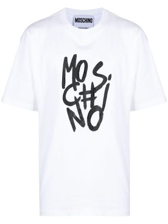 Moschino logo-print cotton T-shirt - White