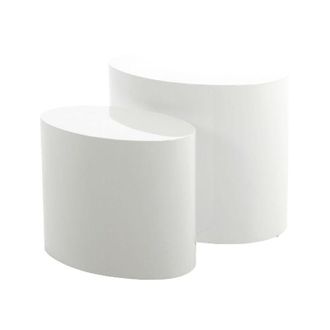 Selsey Selsey Plomin - Set di due tavoli - bianco - ovale - scandinavo