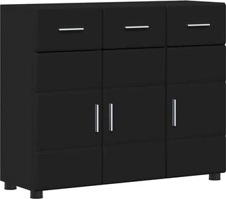 vidaXL Aparador Negro 88,5 X 30,5 X 73 Cm Madera De Ingenier&iacute;a Vidaxl