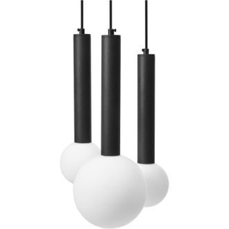 Beliani LED Pendant Lamp BOUES Metal Black