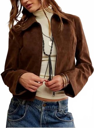 Free People River Vegan Jacket In Brown