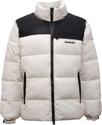 Invicta Gewatteerde jas wit/zwart elastische zoom - Heren - Winterjassen - Wit - S - Katoen - Jassen